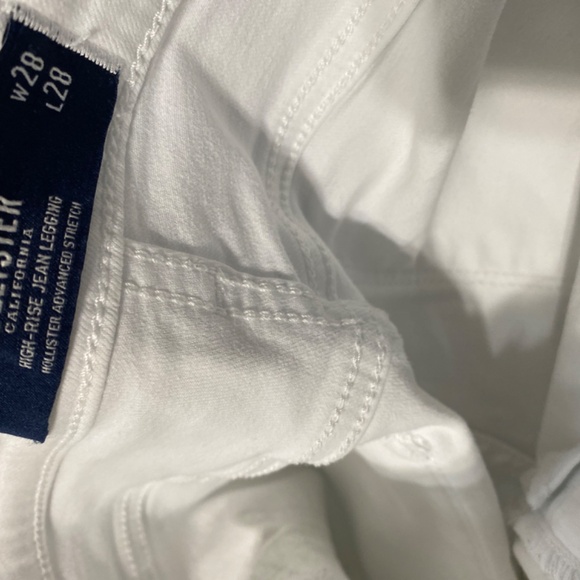 Hollister denim jeans white 28w 7 7r skinny women’s jeans - Picture 6 of 6